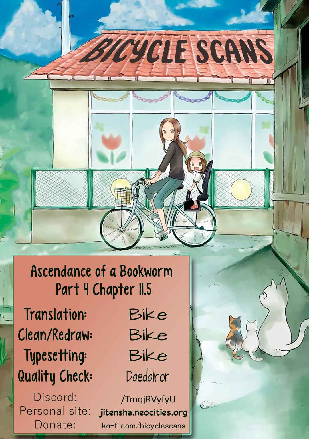 Page 1 Chapter 11.5 Honzuki no Gekokujou: Shisho ni Naru Tame ni wa Shudan o Erandeiraremasen—Dai 4-bu: Kizokuin no Toshokan o Sukuitai!
