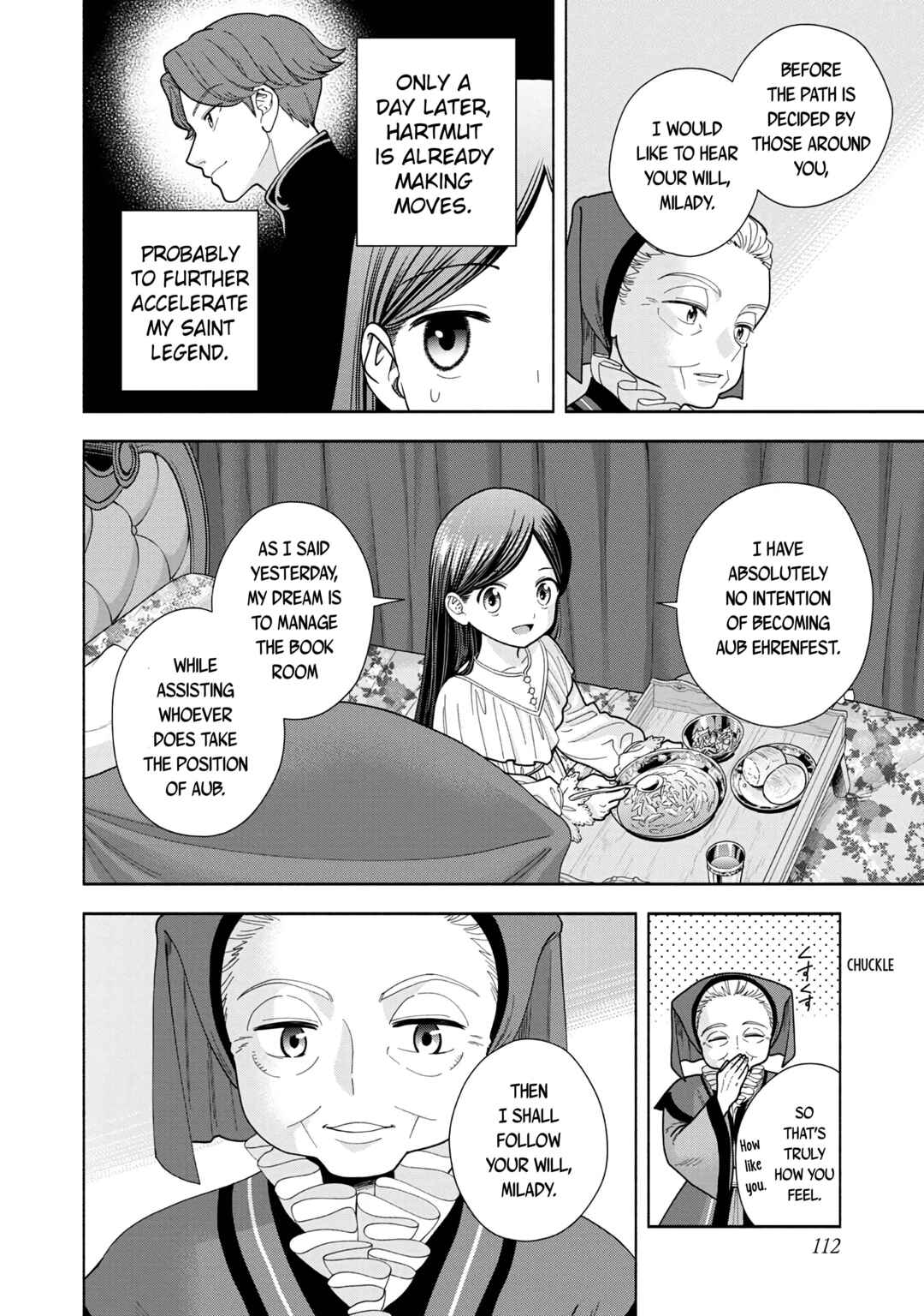 Page 12 Chapter 15 Honzuki no Gekokujou: Shisho ni Naru Tame ni wa Shudan o Erandeiraremasen—Dai 4-bu: Kizokuin no Toshokan o Sukuitai!