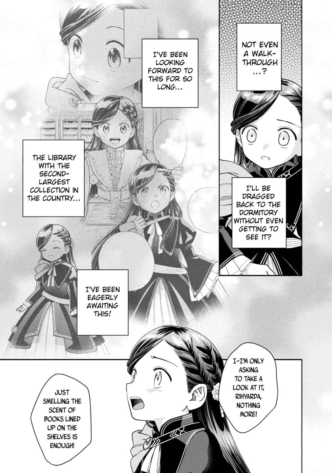 Page 22 Chapter 11 Honzuki no Gekokujou: Shisho ni Naru Tame ni wa Shudan o Erandeiraremasen—Dai 4-bu: Kizokuin no Toshokan o Sukuitai!