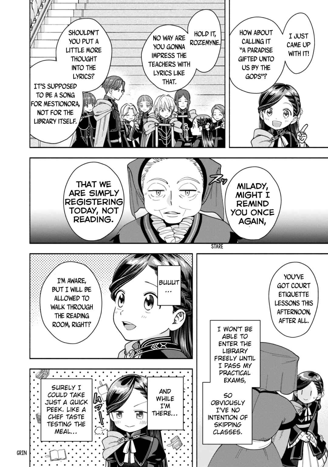Page 7 Chapter 11 Honzuki no Gekokujou: Shisho ni Naru Tame ni wa Shudan o Erandeiraremasen—Dai 4-bu: Kizokuin no Toshokan o Sukuitai!