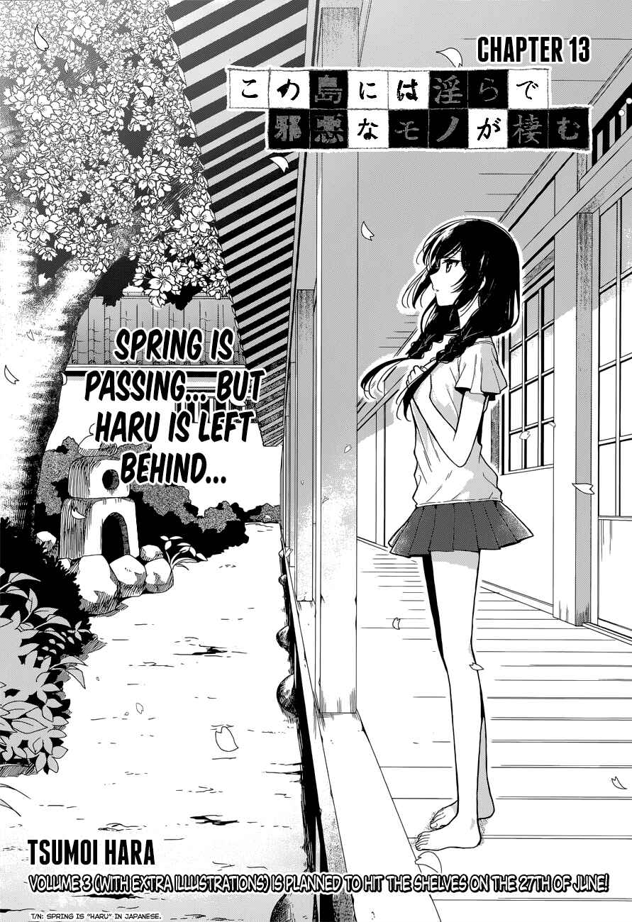 Page 1 Chapter 13 Kono Shima ni wa Midara de Jaaku na Mono ga Sumu