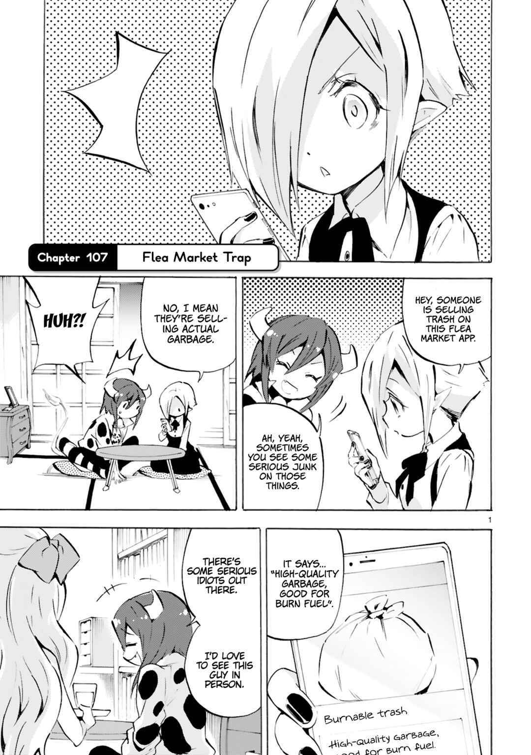 Page 1 Chapter 107 Jashin-chan Dropkick