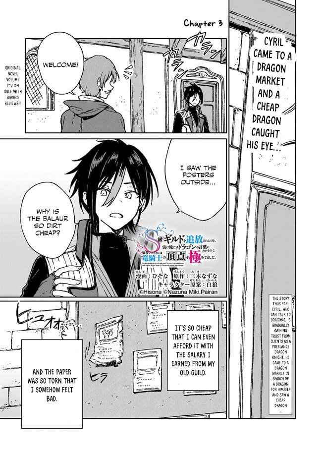 Page 2 Chapter 3 S-kyuu Guild wo Tsuihousareta kedo, Jitsu wa Ore dake Dragon no Kotoba ga Wakaru no de, Kidzuita Toki ni wa Ryuu Kishi no Chouten wo Kiwametemashita.