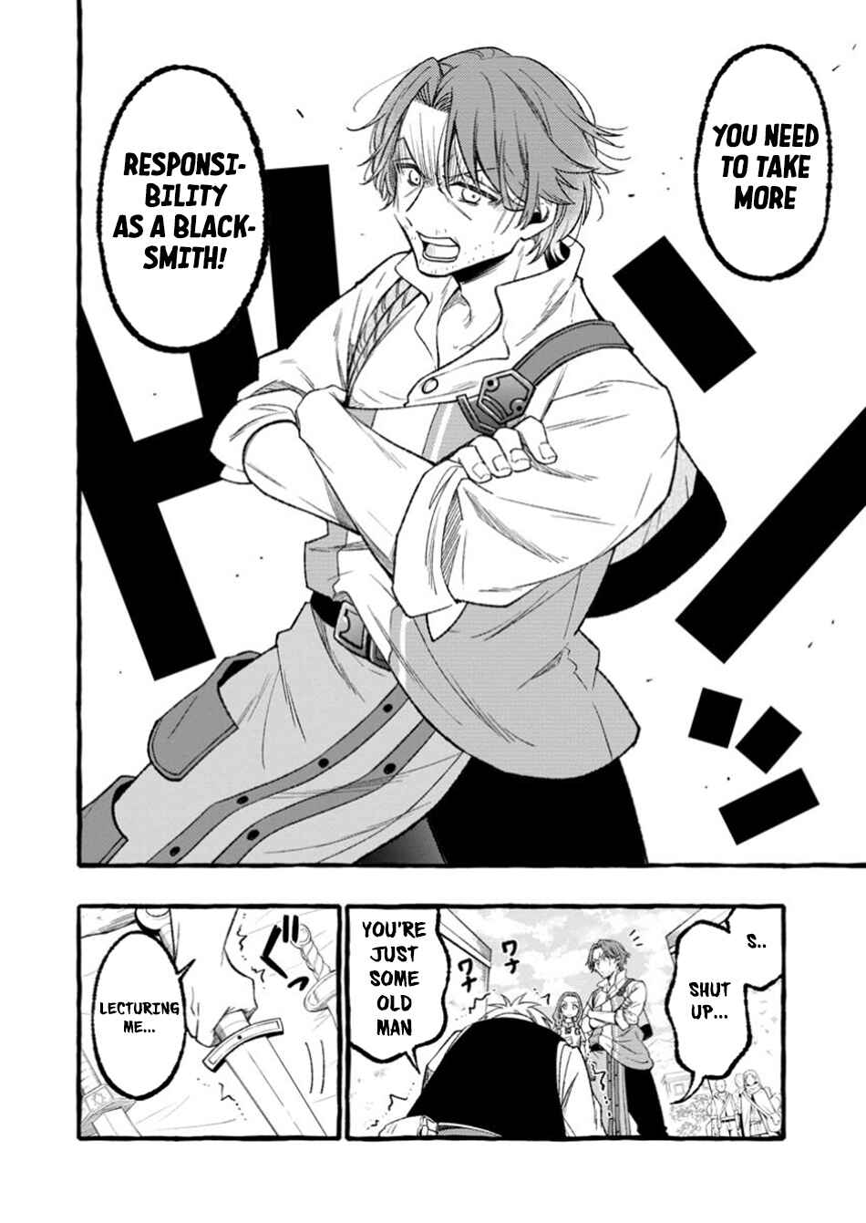 Page 14 Chapter 1 Tsuihou Sareta Ossan Kajishi, Nazeka Densetsu no Daimyouko ni Naru ~Mukashi Omocha no Buki o Tsukutteageta Kodomotachi ga Zenin Eiyuu ni Natteita~