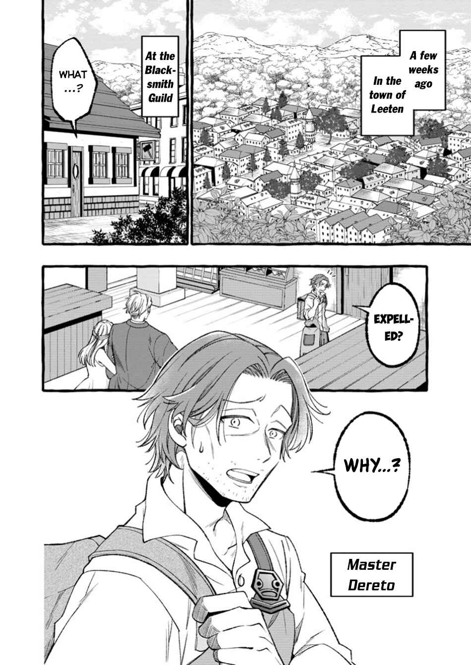 Page 4 Chapter 1 Tsuihou Sareta Ossan Kajishi, Nazeka Densetsu no Daimyouko ni Naru ~Mukashi Omocha no Buki o Tsukutteageta Kodomotachi ga Zenin Eiyuu ni Natteita~