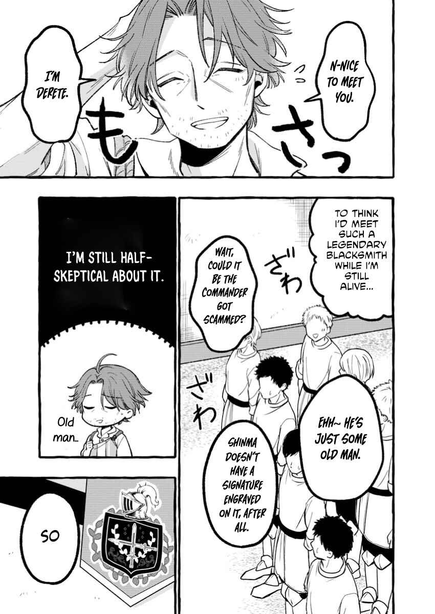 Page 5 Chapter 3.1 Tsuihou Sareta Ossan Kajishi, Nazeka Densetsu no Daimyouko ni Naru ~Mukashi Omocha no Buki o Tsukutteageta Kodomotachi ga Zenin Eiyuu ni Natteita~