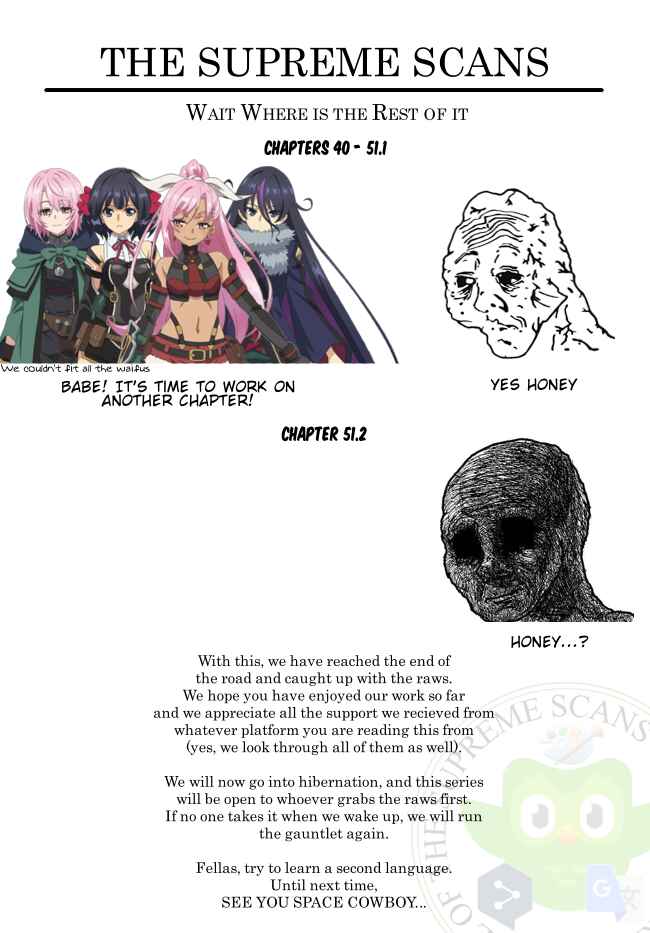 Page 13 Chapter 51.1 Nageki no Bourei wa Intai Shitai ~Saijaku Hunter ni Yoru Saikyou Party Ikuseijutsu~